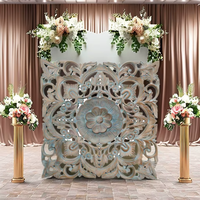 Panneau décoratif mural suspendu traditionnel Art Déco en MDF écologique sculpté à la main pour bureau, maison, mariage/anniversaire