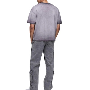 T-shirt Streetwear décontracté pour hommes en gros Nouveau T-shirt vintage 100% coton délavé à l'acide Design vieilli délavé personnalisé - Product Image 6