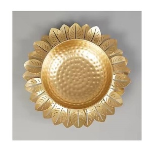 Handcrafted Brass Metal Urli Bowl-Traditional <b>Indian</b> Wedding <b>Home</b> <b>Decoration</b> for Floating Flowers & Candles - Product Image 2