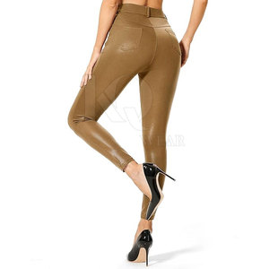 Trend Inspired Women Leather Mid Waist Winter Pant Stretch <b>Skinny</b> Trousers for Contemporary Fashion and Seasonal <b>Wardrobe</b> - Product Image 2