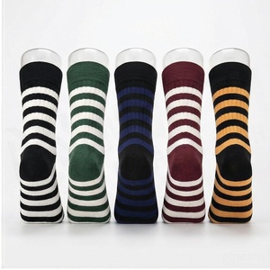 North Approach Crew <b>Socks</b> Striped Cotton Bamboo Fiber <b>Breathable</b> Adult Casual Autumn <b>Socks</b> - Product Image 2