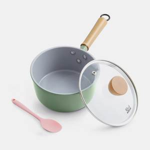 Stylish Kitchen Aluminum Sauté Fry <b>Pan</b> with Smooth Non-Stick Finish and Strong Heat Insulated Long Handle - Product Image 4