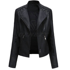 Chaqueta de Cuero Transpirable al Por Mayor, Último Estilo, Venta Caliente, Chaqueta de Cuero Personalizada para Mujer - Product Image 3