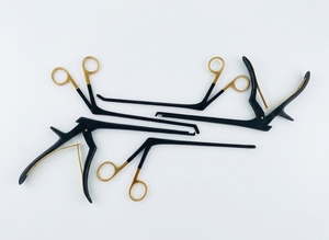 Kerrison Rongeurs 1 mm et 2 mm avec pinces crocodiles, lot de 5 pièces, instruments chirurgicaux orthopédiques plaqués or - Product Image 5