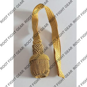 Fabricants de fil de lingot d'or et d'épée d'utilisation cérémonielle sur mesure avec le noeud d'épée de tresse de fil d'or - Product Image 3