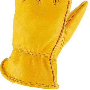 Gants de travail en cuir de vachette pleine fleur, haute performance, protection robuste pour les mains, sécurité, construction, durables, qualité supérieure - Product Image 5