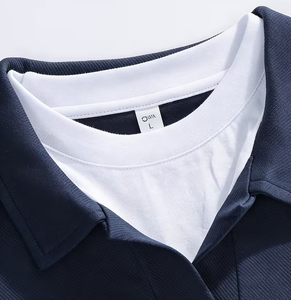 Men's Summer Knitted Fabric Quick Dry 100% Cotton Loose Comfortable Easy Trendy Design Style Premium Feel Two-Piece Polo Set - Product Image 3