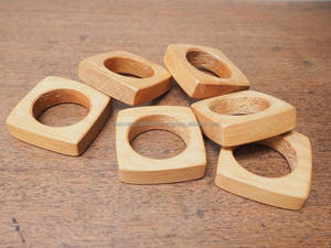 Anneau de serviette en bois de qualité supérieure, best-seller, fait à la main, décoration de table à manger pour mariage, restaurant, hôtel, événements - Product Image 3