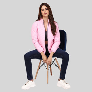 Chaqueta Bomber de Lana Estampada para Chicas, Diseño Moderno, con Capucha, Forro de Lana de Secado Rápido, Chaqueta de Invierno - Product Image 1