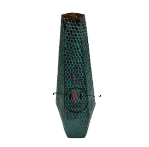 Vente chaude Moderne Art Déco Vert Aluminium Texturé Sol Vase Maison De Mariage Décor Personnalisable Taille Vases En Métal - Product Image 1