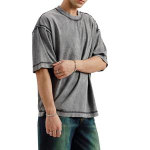 T-shirt Boxy Premium Streetwear Délavé à l'Acide, Coton Oversize, Mode Urbaine Décontractée, Vente en Gros - Product Image 5