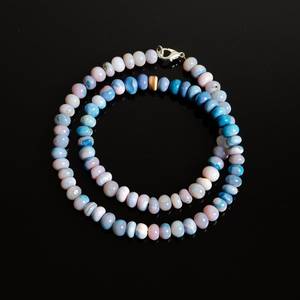 Natural Multi Color Opal Smooth Rondelle Gemstone Necklace 7-8mm <b>Choker</b> Jewelry For Women Wholesale Bulk Supplier Chunky Jewelry - Product Image 1