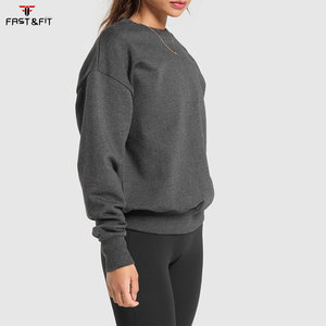 Sweat-shirts à capuche oversize en polaire pour femmes, pull-over respirant style streetwear col rond, mode automne - Product Image 3