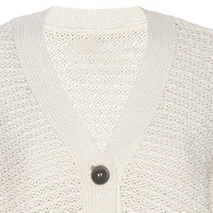 Cárdigan de mezcla de lana para mujer, cuello en V, manga larga, suave y cálido, con botones gruesos, venta al por mayor, personalizable - Product Image 5