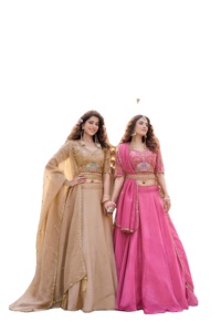 Lehenga Choli Moderno de Seda Crujiente con Lentejuelas y Bordado de Hilo, de Secado Rápido, para Bodas, Incluye Dupatta - Product Image 6