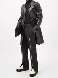 Custom Made New Fashion Men's Front Zipped <b>Wool</b> Twill Suit <b>Pants</b> High Quality Casual Trousers - Product Image 3