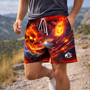 Pantalones Cortos Deportivos para Hombre, con Estampado Gráfico, de Poliéster, con Cordón Ajustable, para Gimnasio y Entrenamiento, Logotipo Personalizado, Suministro al por Mayor - Product Image 6