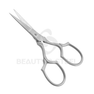 Professional Curved Cuticle Scissors with Knurled Anti-Slip Grip and <b>Sandblasted</b> Matte Finish for Precision Care - Product Image 5