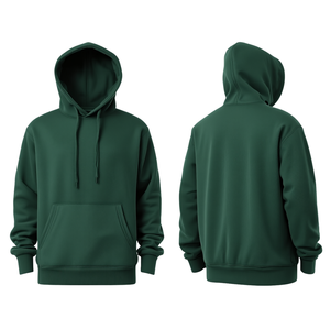Sweat à capuche personnalisé pour homme, en polaire épaisse 400 GSM polyester/coton, anti-boulochage, séchage rapide, écologique, avec poches, pour l'hiver - Product Image 2