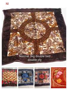 Lanchein Raschel <b>Blanket</b> 100% Polyester Double-layer <b>Thick</b> Winter Warm Floral Printed Pattern Soft Sleeping Four Seasons by hi - Product Image 5