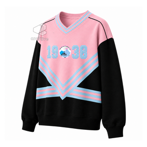 แจ็คแอนด์จิลออฟอเมริกาเสื้อสเวตเตอร์คอกลมผ้าฝ้ายปักลายสีชมพูและสีฟ้าอ่อนสำหรับผู้หญิง เสื้อผ้าสำหรับชมรมนักเรียนหญิง - Product Image 2