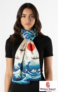 Premium Square Scarves Custom Digital <b>Print</b> Lightweight Fabric Elegant Fashion <b>Accessories</b> for Women - Product Image 3