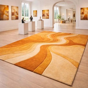 Modern Abstract Area Rug Luxury hand Tufted Rug Wool Rug Cozy Rug Styling Home Rug Geometric Rug For Livingroom Bedroom Home Rug - Product Image 5