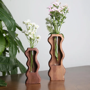 Vase en bois léger personnalisé 2025 – Support floral unique et artistique, écologique, pour la décoration intérieure, 100 % naturel, avec logo personnalisé - Product Image 6