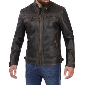 Customized Best Design New Fashion Genuine Leather Made <b>Winter</b> Jackets High Quality 100% Genuine Leather Men's Biker Jacket - Product Image 4