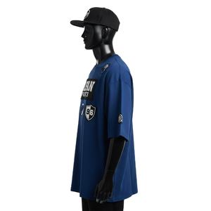 T-shirt homme surdimensionné en jersey de polyester, uni, avec logo brodé personnalisé, 100% coton, coupe ample, imprimé. - Product Image 3