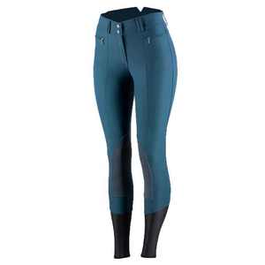 Pantalones de equitación de cintura alta para mujer, largos, de color sólido, elásticos en cuatro direcciones, de nailon y spandex, con cremalleras. - Product Image 1