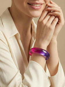 Resin Bangle Handmade Hand Modeled Round Model Pattern Jewelry for Party Fashion Occasions Uttar Pradesh FAIZA CRAFT FC-7168 - Product Image 6