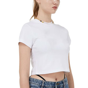 Camisetas cortas para mujer más vendidas en línea, hechas con el mejor material, camisetas cortas para mujer fabricadas en fábrica. - Product Image 6