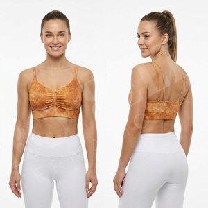 Soutien-gorge de sport rembourré sans couture avec logo personnalisé, en tissu de qualité supérieure, extensible, pour fitness et entraînement, confortable et sans armatures, vente en gros - Product Image 3