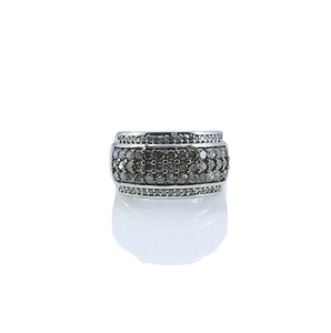 Bague de fiançailles en argent JEWELSPAARK avec diamant brun naturel de 1,88 ct, à plusieurs rangs et large bande - Bijoux tendance pour femmes, pour mariage et anniversaire - Product Image 2