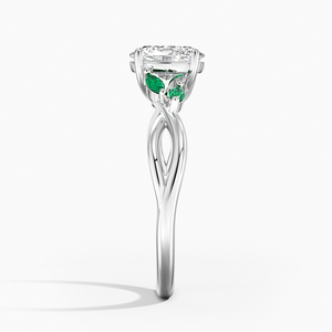BOJ <b>Ring</b> 068 Oval Cut 925 <b>Silver</b> Engagement <b>Ring</b> With <b>Emeralds</b> Diamond <b>Ring</b> 2ct D Color VVS1 Moissanite GRA Certified Sale - Product Image 3
