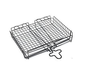 Panier de barbecue moderne en acier inoxydable pour un rangement facile, idéal pour le camping, les voyages et la cuisson en extérieur - Product Image 1