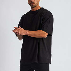 T-shirt vierge unisexe grande taille personnalisable avec logo, couleur unie, manches courtes, col en coton peigné, respirant et doux pour l'été - Product Image 4