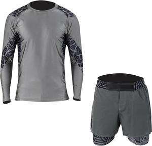 Fournisseur d'ensembles de rashguards MMA les plus populaires, ensemble d'entraînement sportif respirant, OEM ODM - Product Image 3