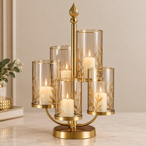 Lanterne à bougie en métal durable faite à la main White Royals HCH48, plaquée argent, pour usage intérieur/extérieur, haute qualité, vente chaude - Product Image 1