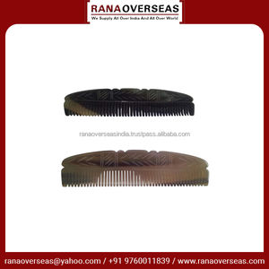 Peine de cuerno de diente ancho y fino hecho a mano Natural duradero y antiestático suave y suave para todo tipo de cabello a las mejores tarifas - Product Image 3