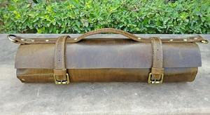 Bolsa de Cuero Genuino de Lujo con Logotipo Personalizado para Cuchillos de Chef, Protección a Prueba de Olores, Venta al por Mayor, Porta Herramientas Culinarias, Proveedor de Fábrica - Product Image 3