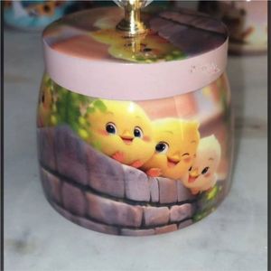 Juego de 4 recipientes metálicos decorativos al por mayor con tapas y bandeja de servicio, con detalles de mariposa chapados en oro, para frutos secos/frutas deshidratadas - Product Image 3