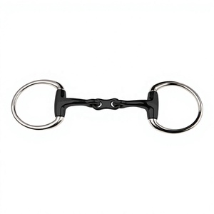 NUEVO FRENO DE MANDIBULA COMPLETA PARA CABALLO, TIPO SWEET IRON BLACK, CON ESENCIALES DE COBRE, de Acero Inoxidable con Boquilla Negra - Product Image 5