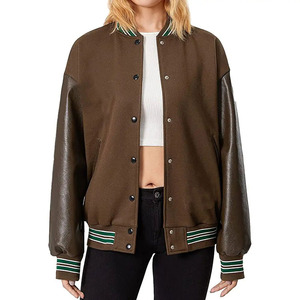 Chaqueta Universitaria de Béisbol para Mujer, Última Moda, Servicio OEM, Precio Razonable, Hombros Caídos, Chaquetas Universitarias para Chicas - Product Image 1