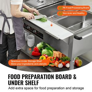 Scaldavivande Professionale a 3 Scomparti, 1500W, Elettrico, 20.6QT, 4 Ruote, per Buffet e Catering, Temperatura Manuale, 2 L - Product Image 6