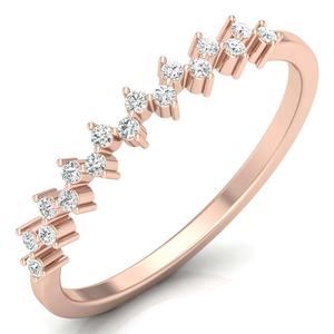 Anillo de Eternidad de Oro Sólido de 14k, 18k y 22k con Diamantes Cultivados en Laboratorio CVD HPHT, Estilo Zig Zag, Anillo de Bodas para Mujer, Últimos Productos 2025 - Product Image 2