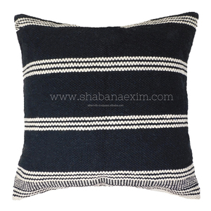 New Collection Boho Pillow Case <b>Orange</b> Checked Design Solid <b>Cushion</b> <b>Cover</b> Premium Quality Cotton Handmade Woven Technique - Product Image 4