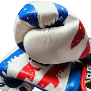 Guantes de Boxeo Cleto Reyes con Diseño de Bandera Americana, Cierre de Cordones de Cuero, Transpirables, Equipo de Entrenamiento para Adultos - Product Image 5
