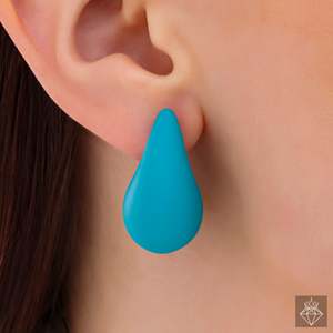 PRAO Acrylique Teal Vert Cajou Boucles D'oreilles Bijoux À La Mode pour Femmes - Product Image 3